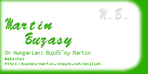 martin buzasy business card